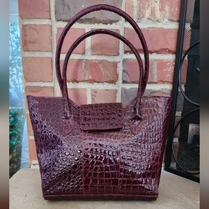 Crocodile Print Tote Bag